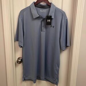 Men’s 2XL Under Armour Heatwave Loose Polo- Greyish Blue